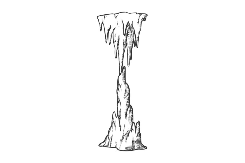 icicle-stalactite-frozen-waterfall-ink-vector