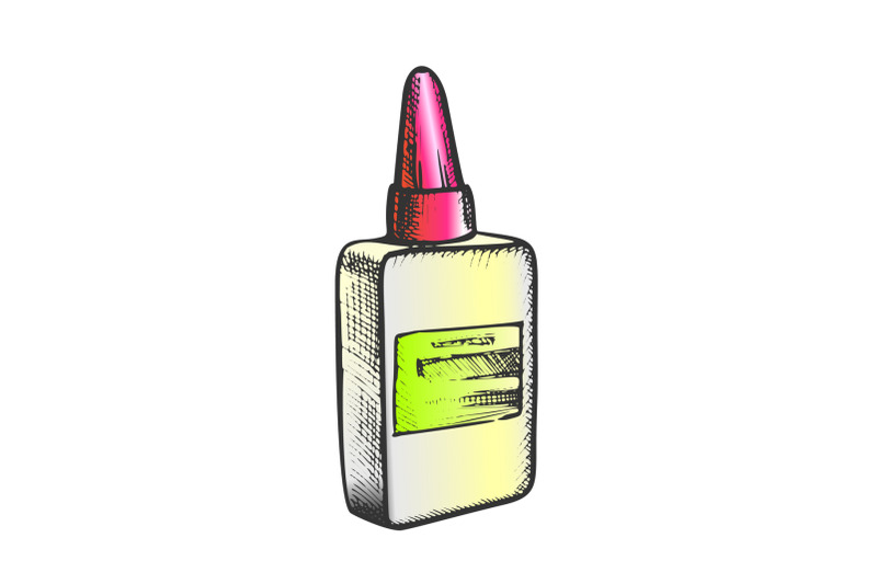 glue-bottle-stationery-equipment-color-vector