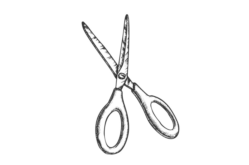 scissors-metal-cutting-equipment-monochrome-vector