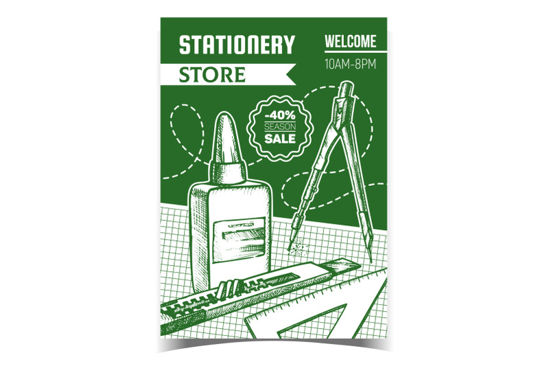 stationery-store-sale-advertising-banner-vector