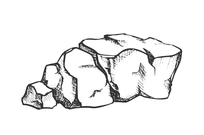 stone-heap-gravel-cobblestone-monochrome-vector
