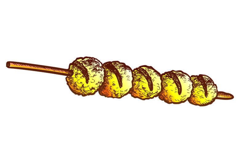 cheese-balls-fried-kebab-fastfood-retro-vector