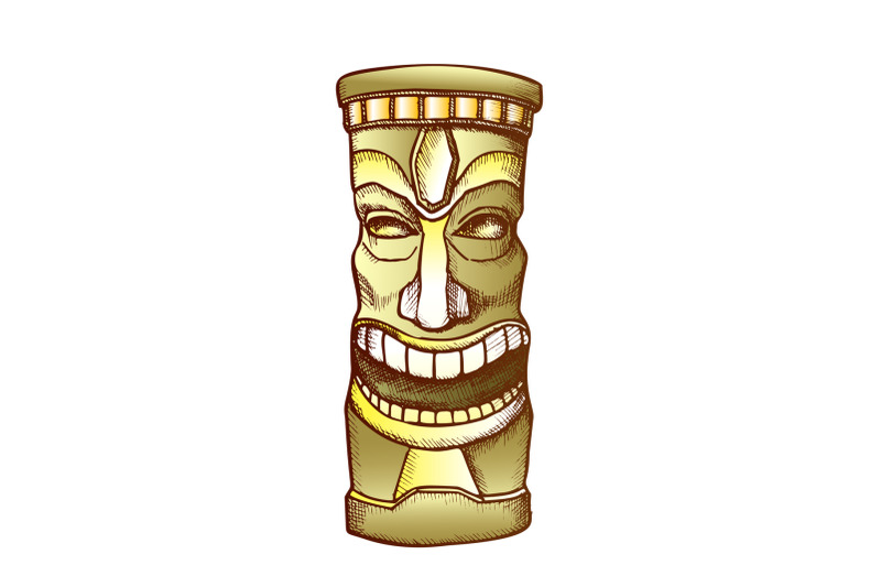 tiki-idol-carved-wooden-laughing-totem-color-vector