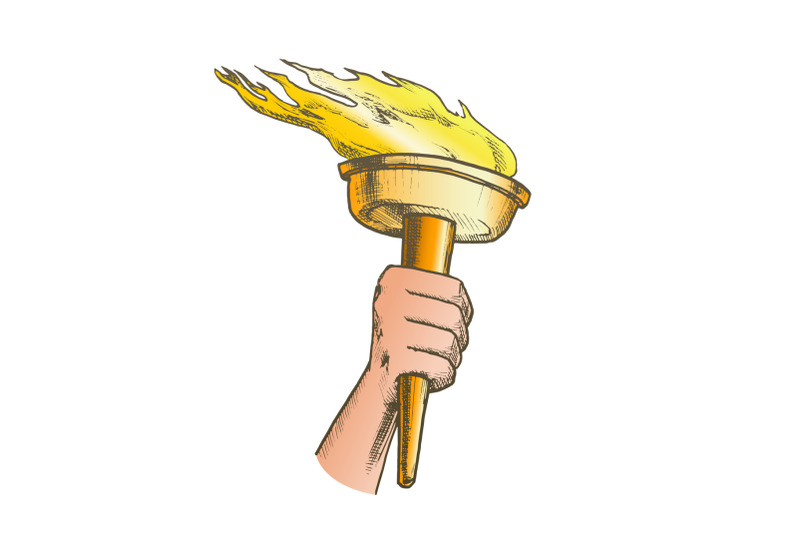 torch-hand-hold-olympic-burning-stick-color-vector
