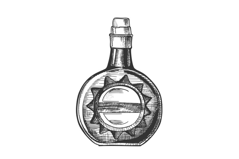 circle-whisky-bottle-with-stylish-cork-cap-vector