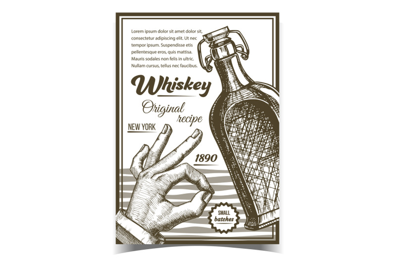 whiskey-original-recipe-advertising-poster-vector