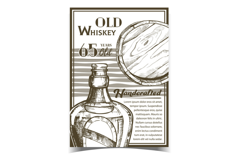 handcrafted-old-whiskey-advertising-banner-vector