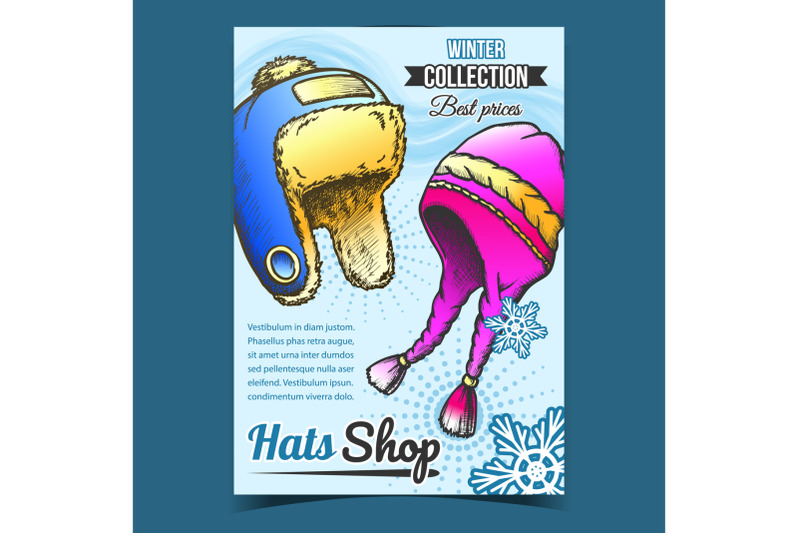 hats-shop-winter-best-prices-promo-banner-vector