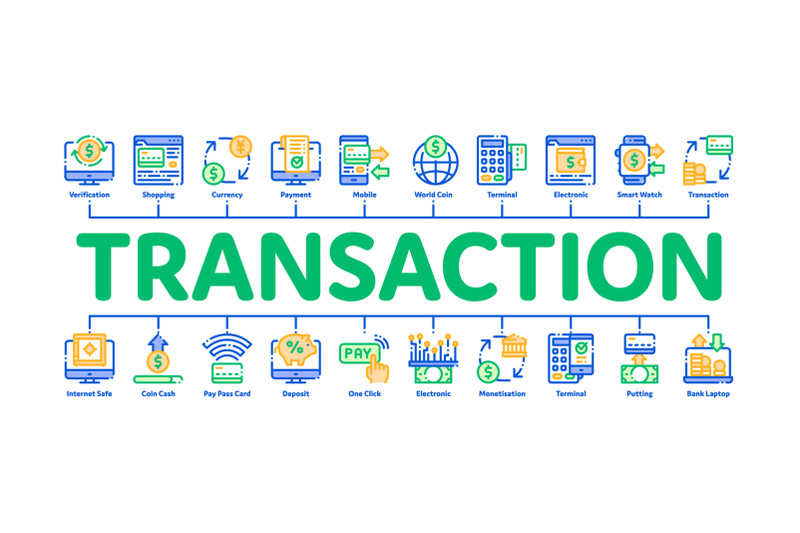 online-transactions-minimal-infographic-banner-vector