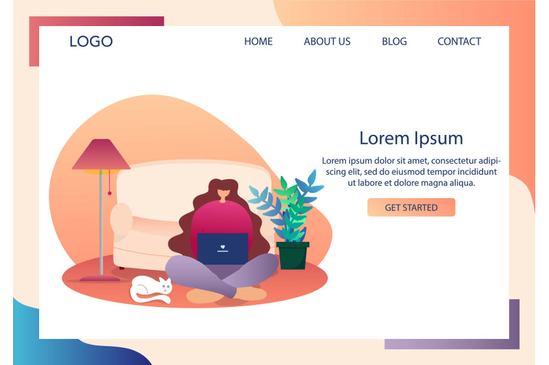 landing-page-work-from-home-concept