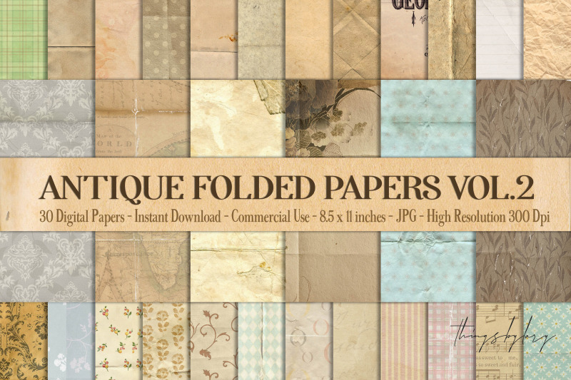 30-folded-crumpled-antique-vintage-old-papers-8-5x11-vol-2