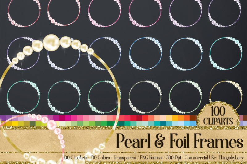 100-pearl-amp-foil-circle-frames-clip-arts-real-pearl-frames