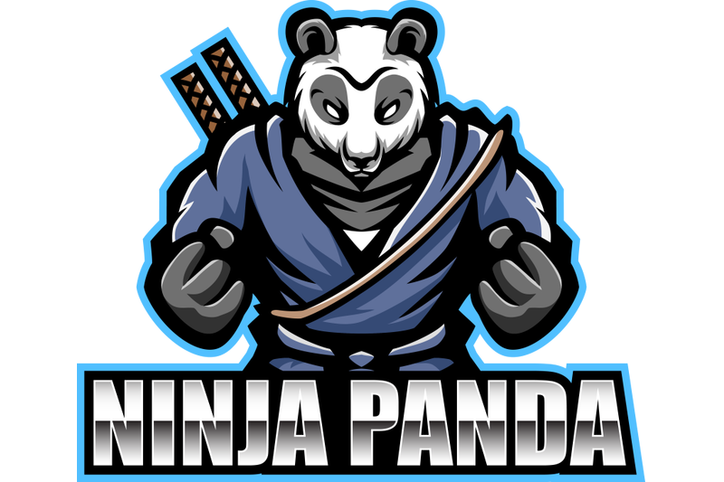 ninja-panda-esport-mascot-logo