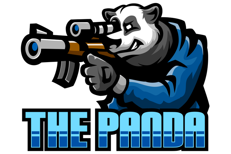 panda-snaiper-esport-mascot-logo
