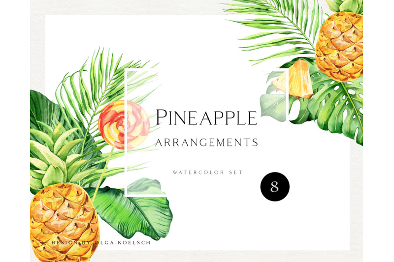 watercolor-pineapple-clipart-tropical-bouquet-arrangements