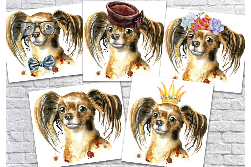 watercolor-long-haired-toy-terrier