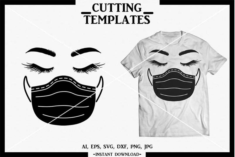 Download Quarantine Face, Surgical Mask, Silhouette, Cricut, Cameo ...