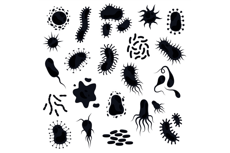 bacteria-silhouettes-symbols-for-immune-diseases-of-cell-and-infectio