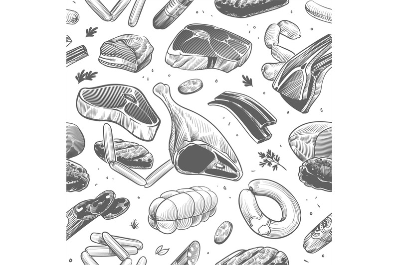 meat-seamless-pattern-hand-drawn-different-meat-products-veal-beef