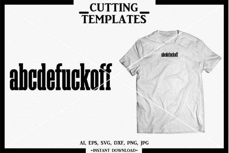 T-Shirt Designs, SVG Iron On, abcdefuckoff, Silhouette, Cricut, Cameo
Craft SVG.DIY SVG