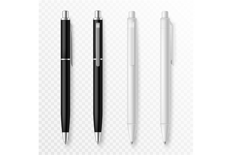 pen-mockup-realistic-pens-close-up-template-presentation-stationery