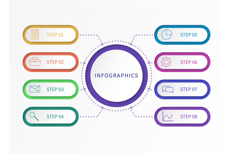 process-chart-business-data-with-options-paper-steps-label-and-flowch