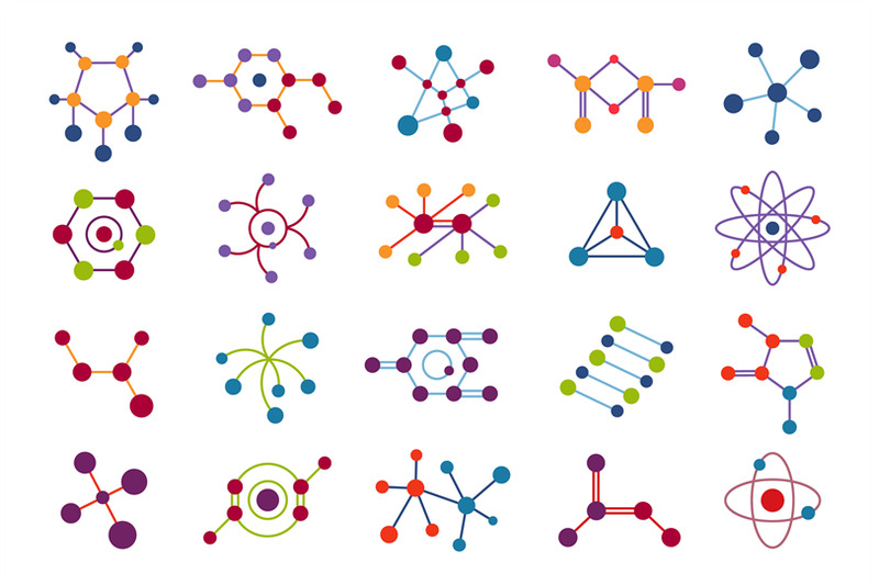 connected-molecules-color-molecular-structure-connection-model-dna-i