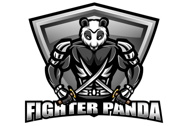 panda-fighter-esport-mascot-logo