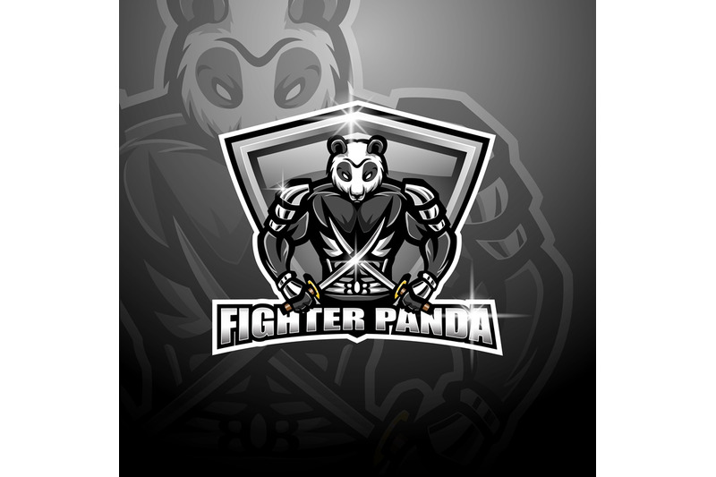 panda-fighter-esport-mascot-logo