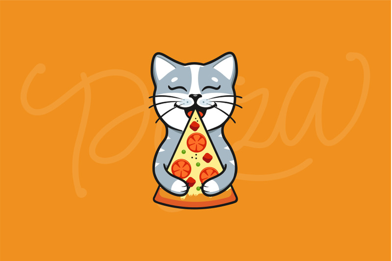 the-cute-animal-eats-pizza-logos