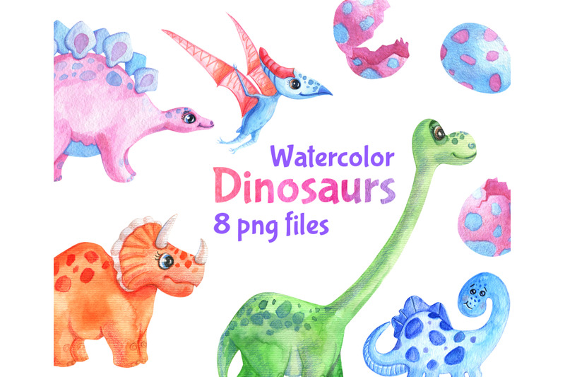 watercolor-dinosaur-birthday-party-clipart-cute-dinosaurs