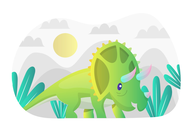 triceratops-flat-illustration