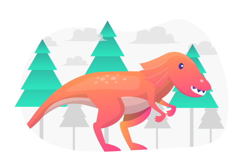 dinousaur-concept-flat-illustration