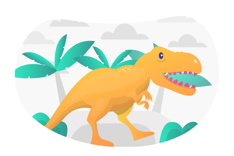 tyrannosaurus-flat-illustration