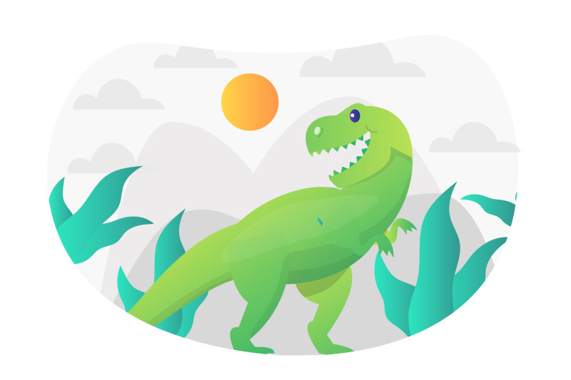 tyrannosaurus-rex-flat-illustration