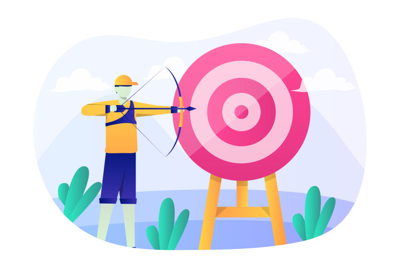 archery-flat-illustration
