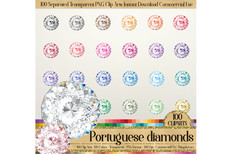 100-portuguese-realistic-wedding-diamond-png-digital-images
