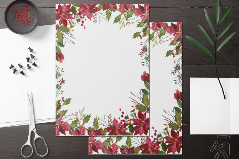 christmas-printable-stationery-lined-digital-note-paper