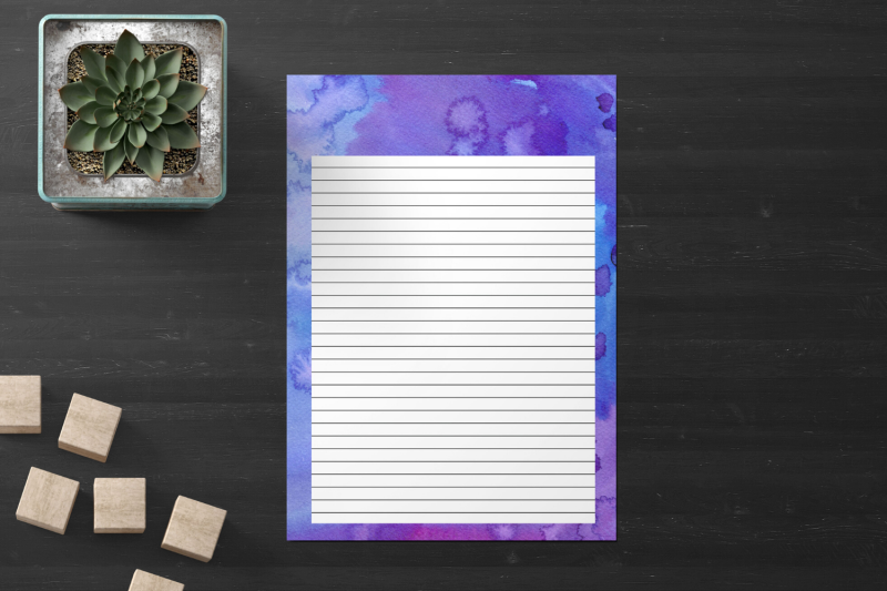 blue-watercolor-printable-stationery-lined-digital-note-paper