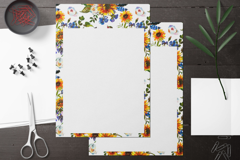 watercolor-floral-printable-stationery-lined-digital-note-paper