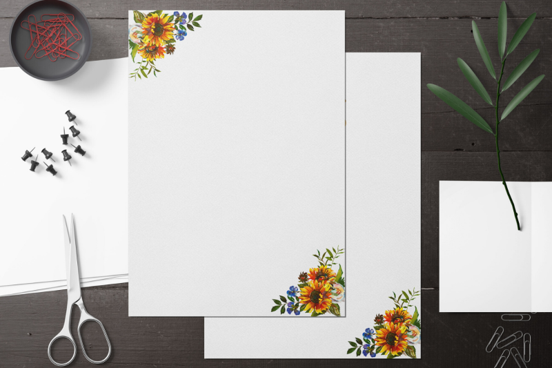 watercolor-floral-printable-stationery-lined-digital-note-papers