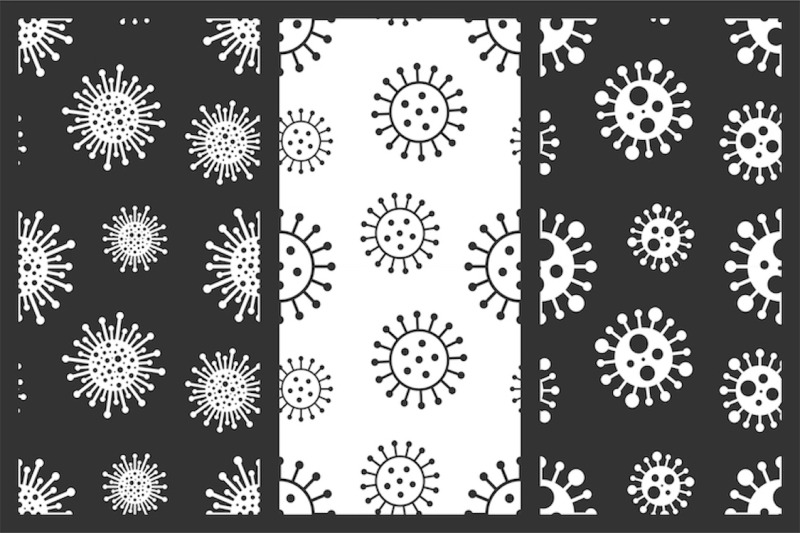 vector-seamless-coronavirus-patterns