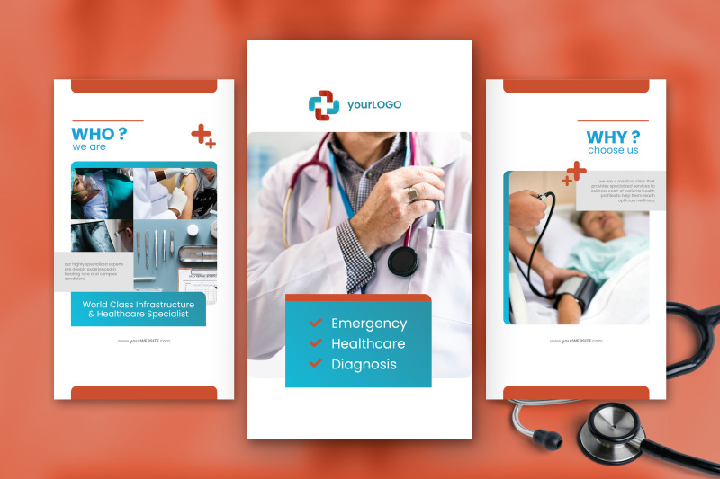 medical-social-media-story-template-with-red-color-theme