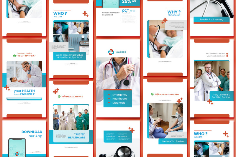medical-social-media-story-template-with-red-color-theme