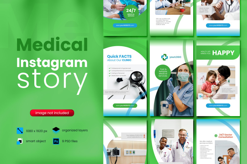 medical-social-media-story-template-with-green-color-theme