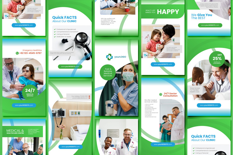 medical-social-media-story-template-with-green-color-theme