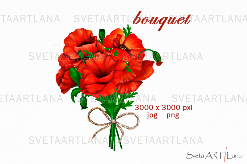 poppy-clipart-red-flower-and-bee-bouquet-of-poppy