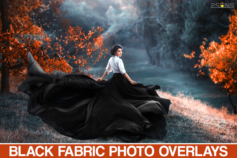 flying-black-fabric-overlays-cloth-png