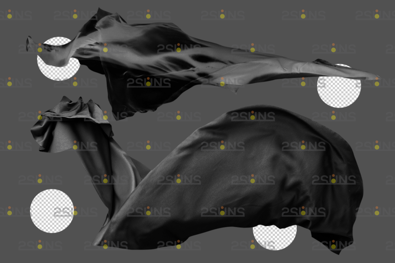 flying-black-fabric-overlays-cloth-png