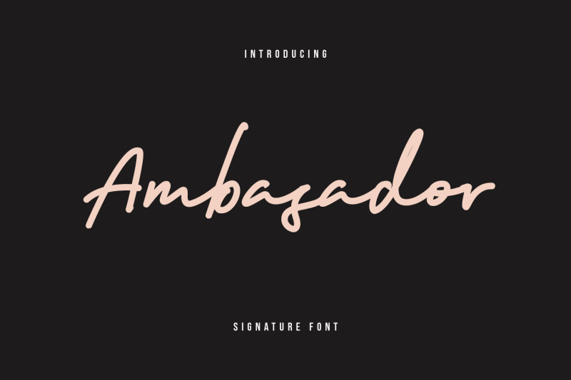 ambasador-signature-font